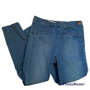 PILCRO LETTERPRESS ANTHROPOLOGIE HIGH RISE DENIM LEGGING BLUE JEANS